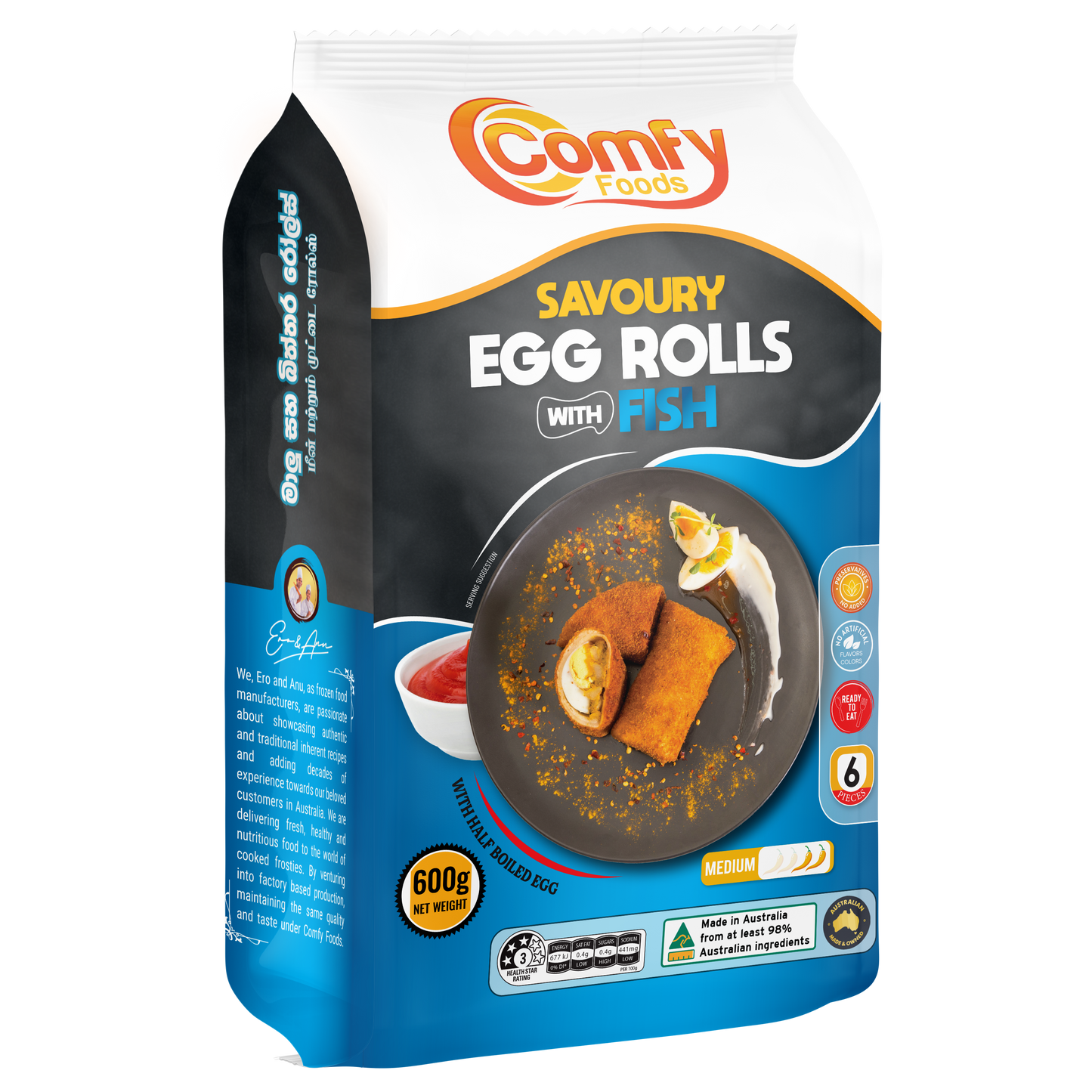 Savoury Egg Rolls with Fish