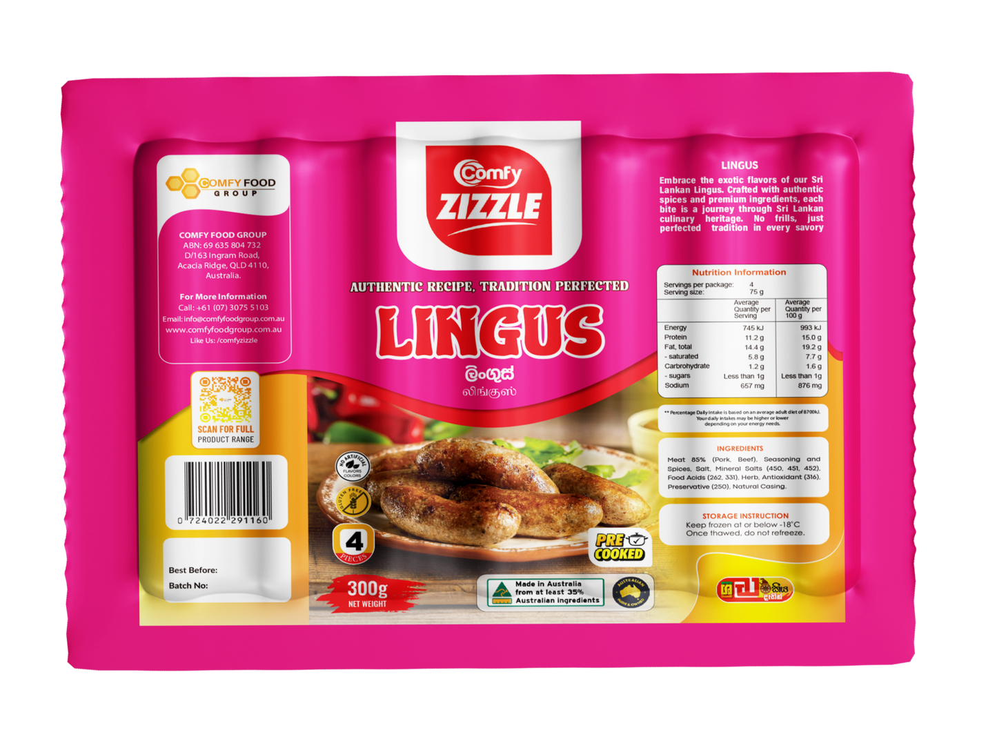 Comfy Zizzle Lingus Sausage